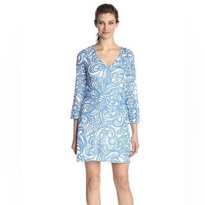 Lilly Pulitzer Women's Jade In Current Affairs Crochet Resort Sheath Dress- S